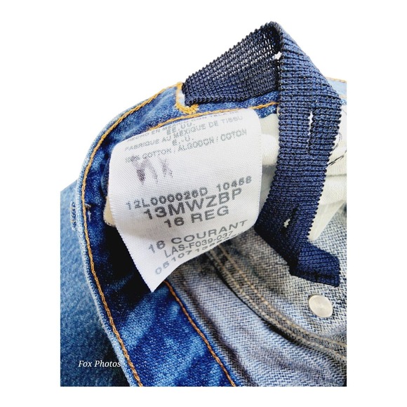 Boys Wrangler Denim Jeans 13MWZBP Cowboy Cut Original Fit Adjustable Waist Sz 16 - Picture 9 of 9